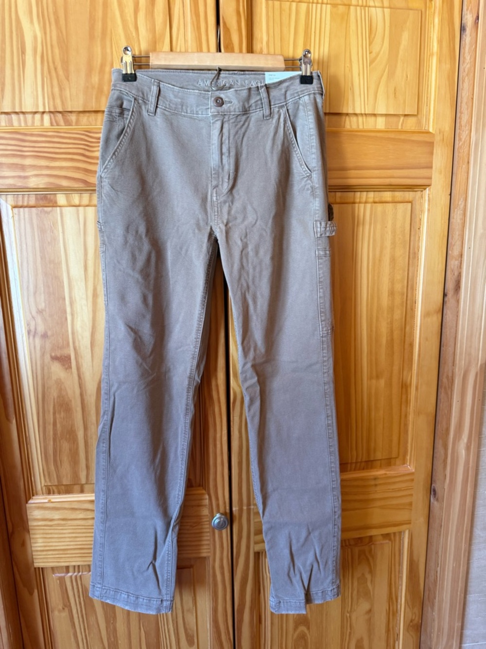 American Eagle high rise straight khaki pants